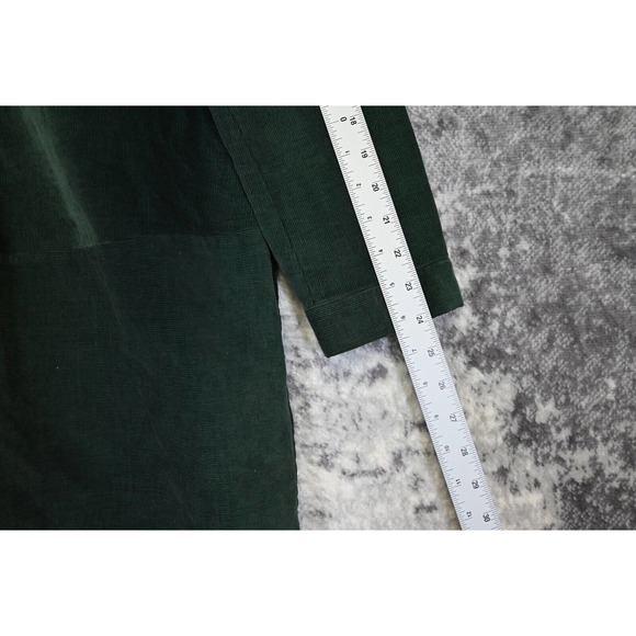 COS Green Corduroy Collared Popover Long Sleeve Shirt Dress US 8 UK 12 - Picture 5 of 9